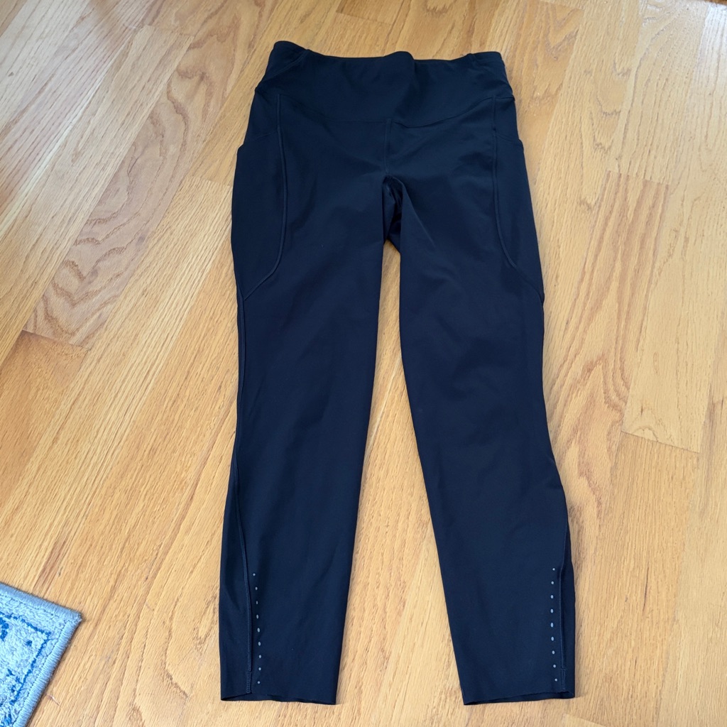 Lululemon Fast And Free High-Rise Tight 25” Pockets Black Size 8 Lw5fars